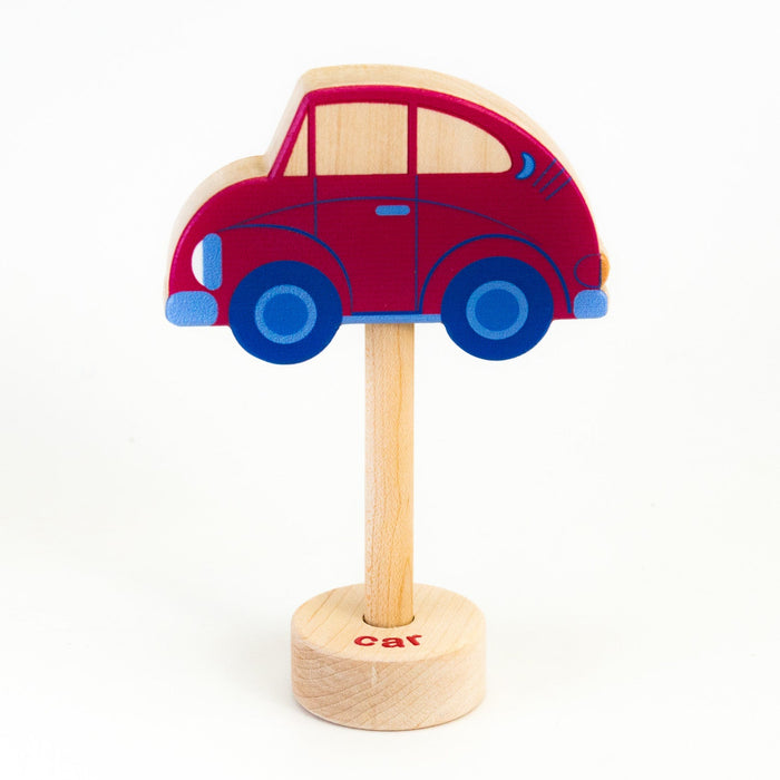 Car Wooden Baby Rattle – Grasp & Giggle