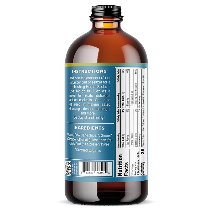 Organic Ginger Simple Syrup – botanical syrup photo 2
