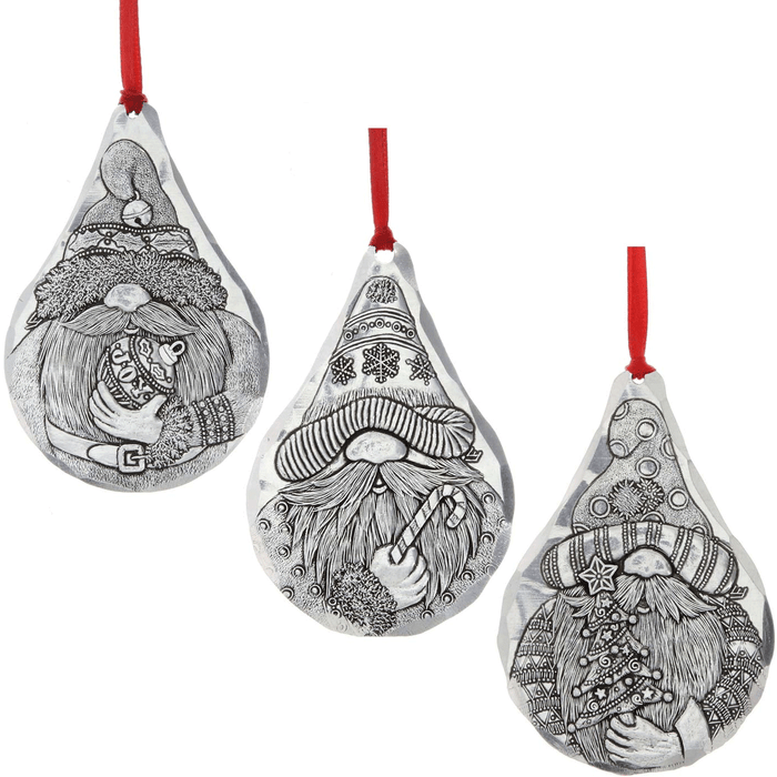 Collection display featuring Gnome Christmas Ornament Set - 3 Piece