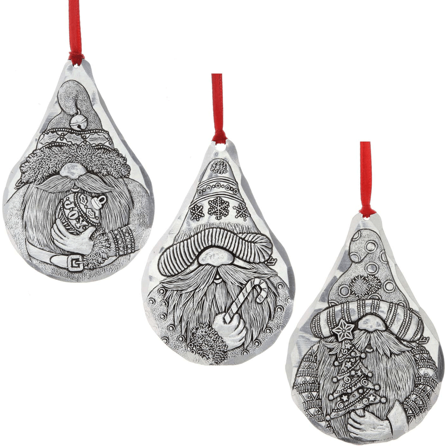 Collection display featuring Gnome Christmas Ornament Set - 3 Piece