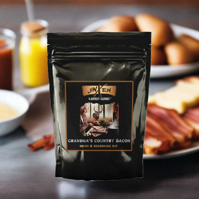 Grandma’s Country Bacon Brine & Seasoning Kit — preparation mix pouch with a food serving