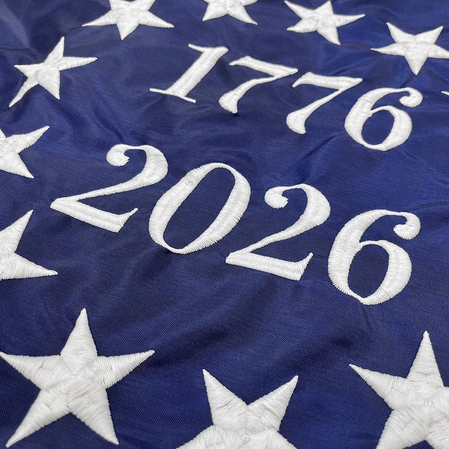 Betsy Ross 250th Flag 3'x5' - 13 Star 1776 to 2026 Nylon Flag — product photo 2