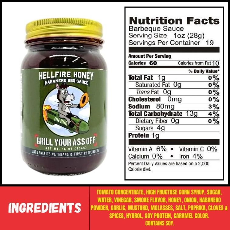 Hellfire Honey Habanero BBQ Sauce — product photo 7 of 7