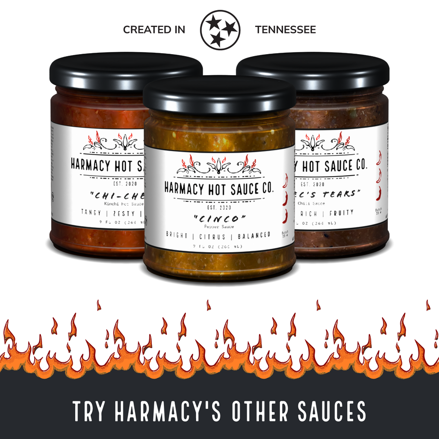 Harmacy promotional image showing three regular sauce jars