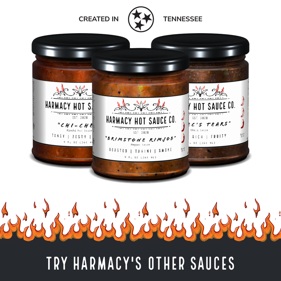 Harmacy promotional image showing three regular sauce jars