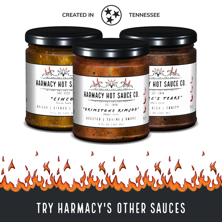 Harmacy promotional image showing three regular sauce jars