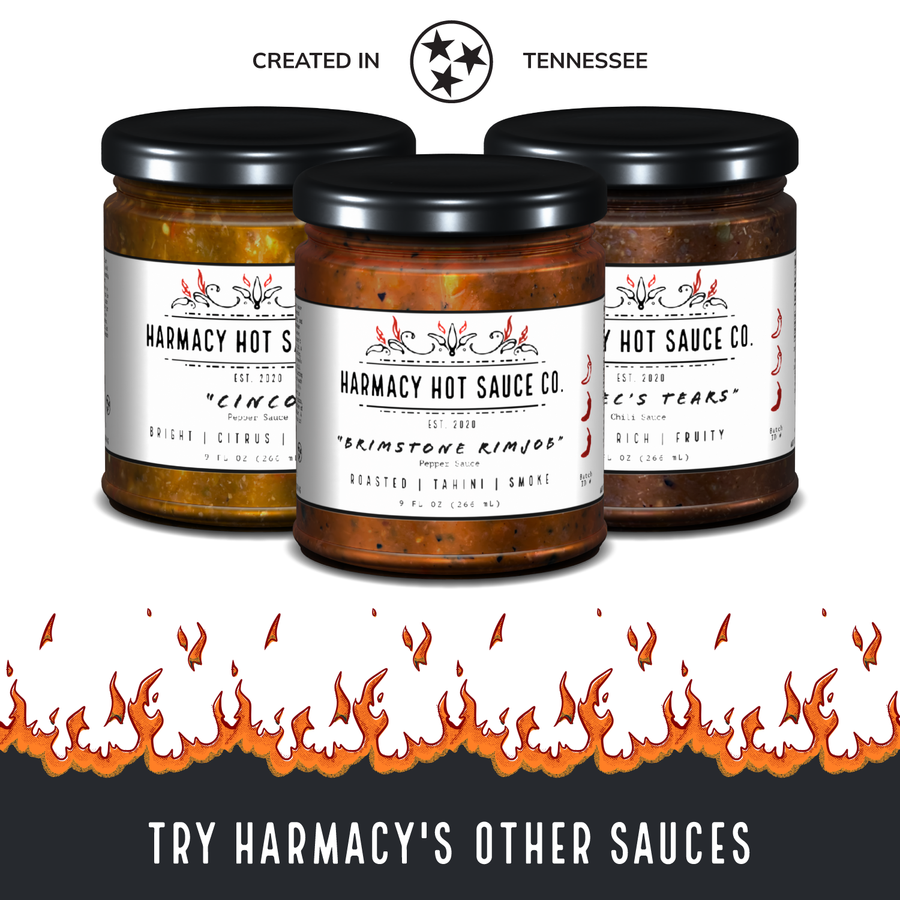 Harmacy promotional image showing three regular sauce jars