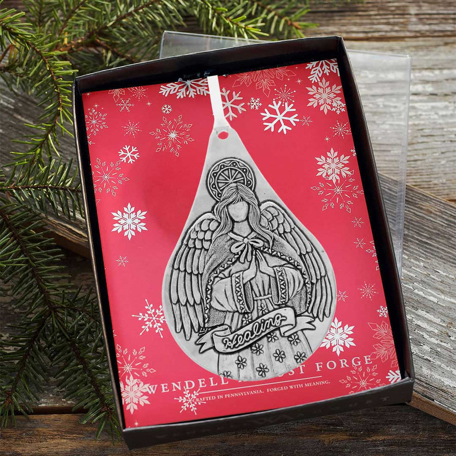 Gift packaging display for Healing Angel Teardrop Ornament