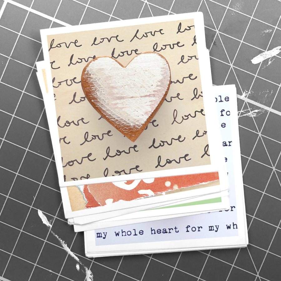 Heart artwork cards from the 365 Heartwork collection.