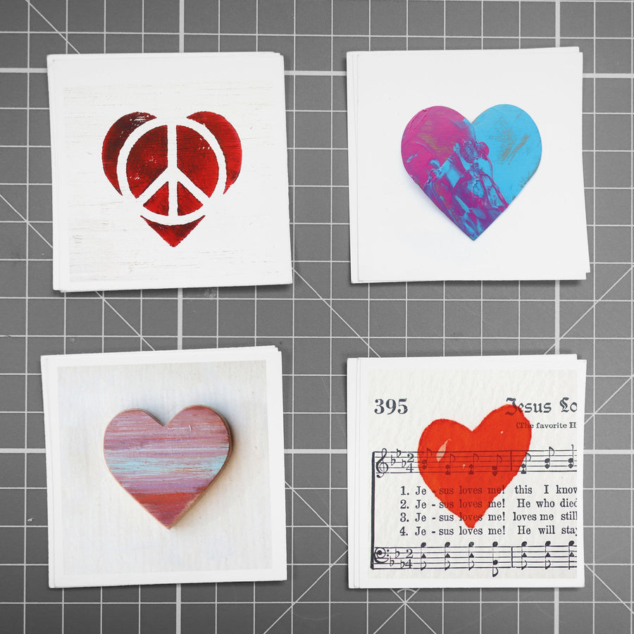 Heart artwork cards from the 365 Heartwork collection.