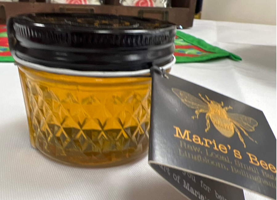 Raw Pacific Northwest Honey – 4 oz Glass Jar (The Hex) – product packaging image