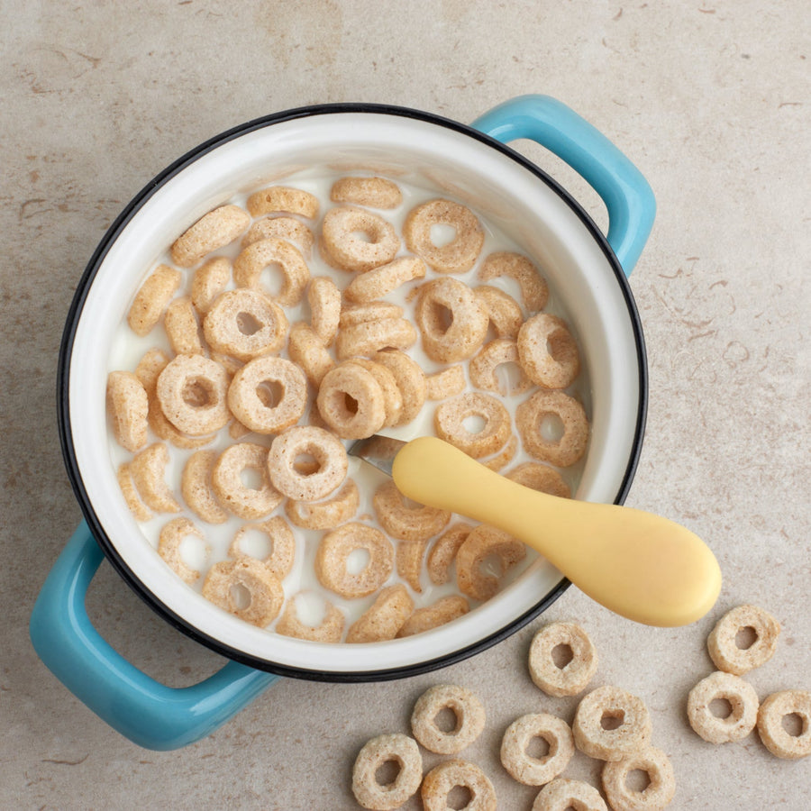 Honey Nut Protein Cereal: bowl of cereal with milk.