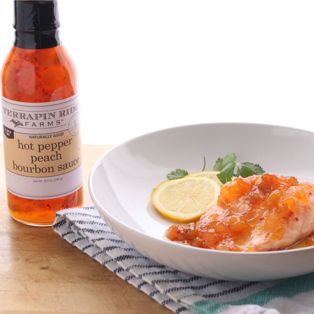 Hot Pepper Peach Bourbon Sauce - Quart - product image 2