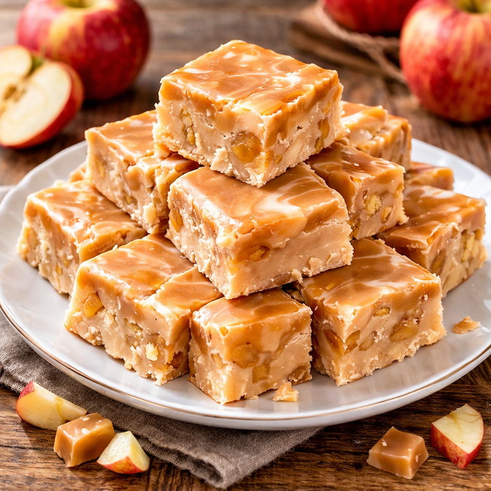 Handmade Caramel Apple Fudge with Real Apples fudge product photograph from Meems Fudge Shoppe