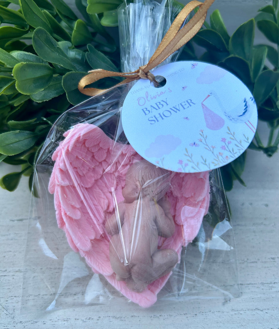 10 Wings with Baby Soap Party Favors | Baptism Favors | Christening Favors | Baby Shower Favors