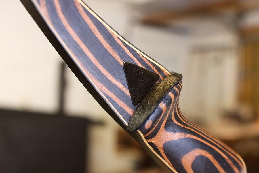 Calf Hair Arrow Rest — close-up of rest beneath arrow