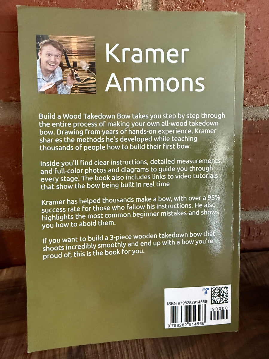 DIY Wood Takedown Bow Kit — optional instructional book back cover