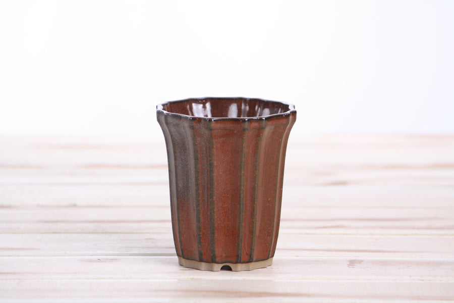 3-Inch Flower Cascade Bonsai Pot - Sunset