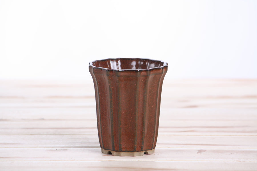 3-Inch Flower Cascade Bonsai Pot - Sunset