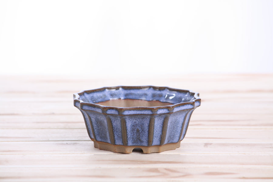 5-Inch Flower Bonsai Pot - Denim