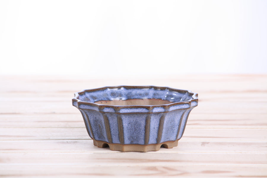 5-Inch Flower Bonsai Pot - Denim