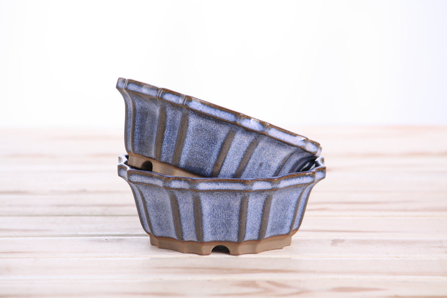 5-Inch Flower Bonsai Pot - Denim