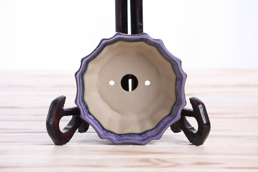 4.5-Inch Flower Bonsai Pot - Purple