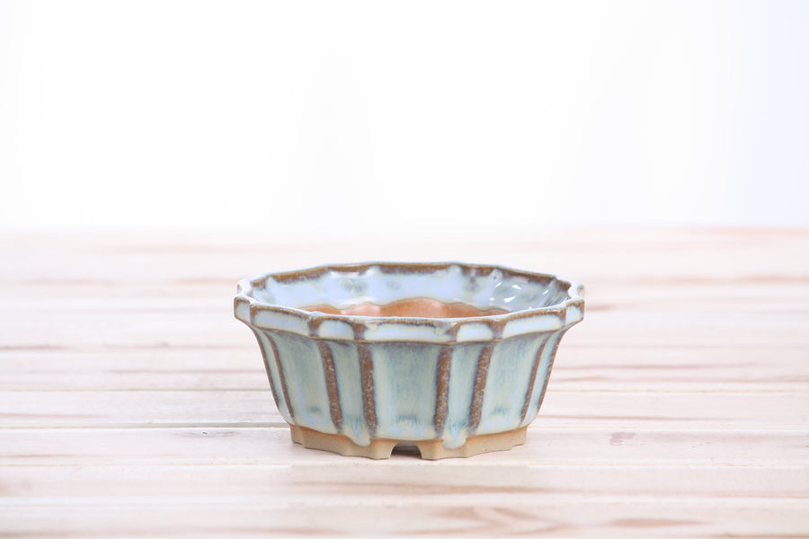 4.5-Inch Flower Bonsai Pot - Glacier