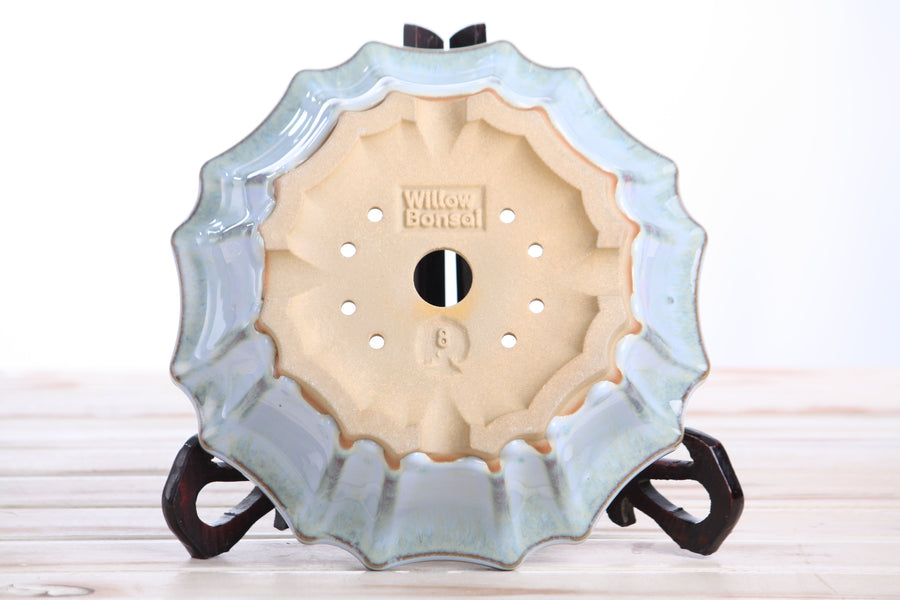 8-Inch Flower Bonsai Pot - Glacier