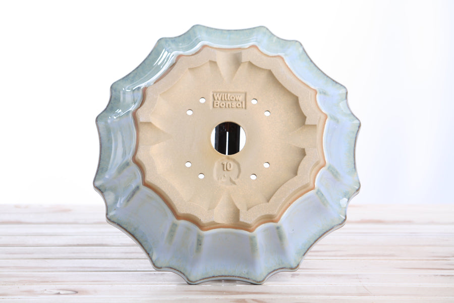 10-Inch Flower Bonsai Pot - Glacier