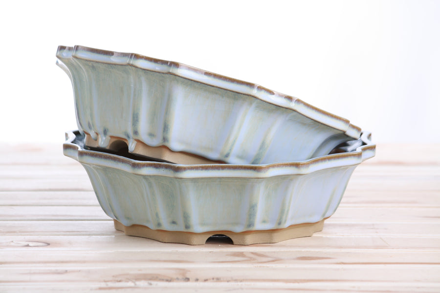 10-Inch Flower Bonsai Pot - Glacier