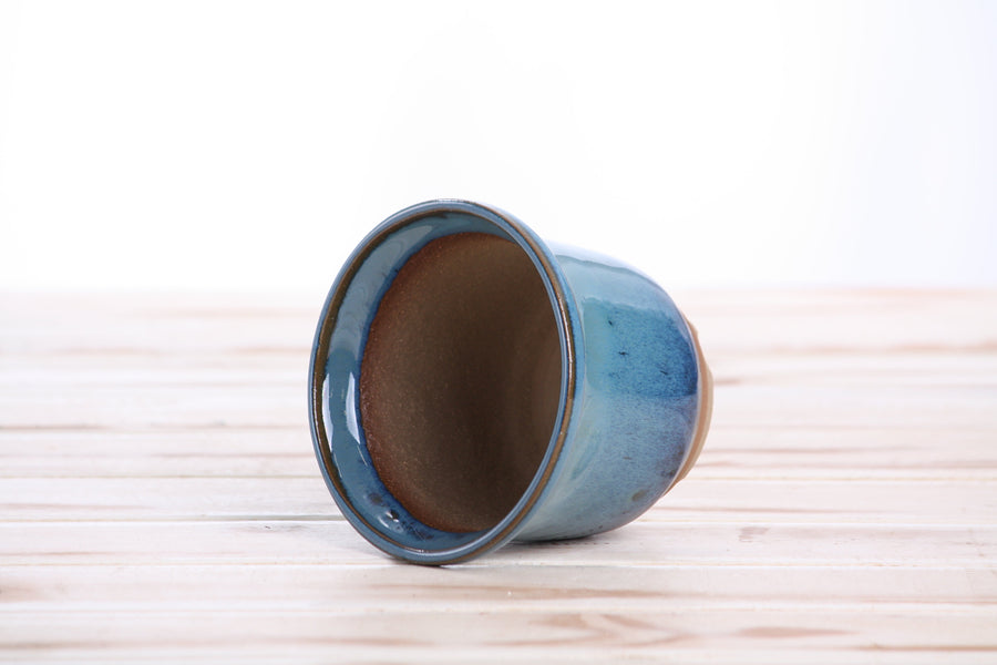 4-Inch Flute Bonsai Pot - Peacock 2025