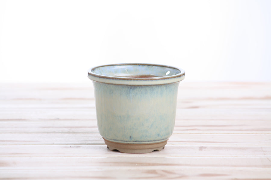 4-Inch Flute Bonsai Pot - Glacier