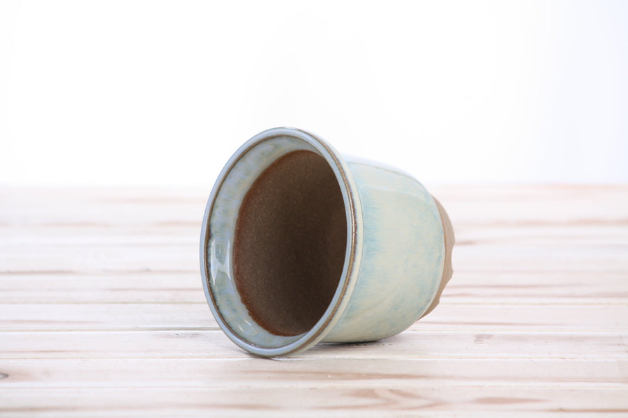 4-Inch Flute Bonsai Pot - Glacier