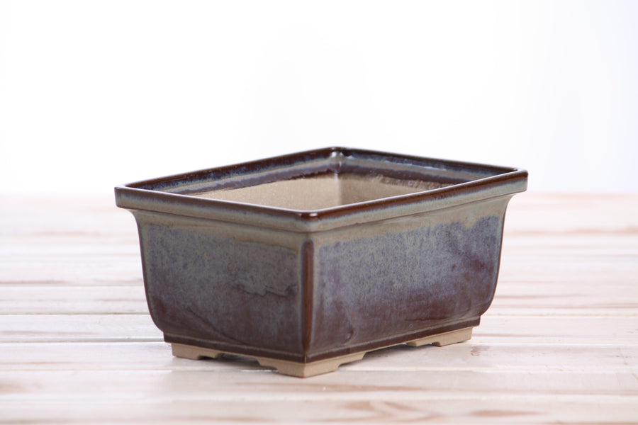6-Inch Rectangle Deep Bonsai Pot - Starry Night