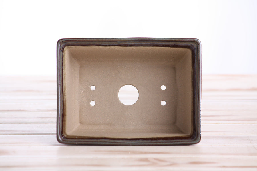 6-Inch Rectangle Deep Bonsai Pot - Starry Night