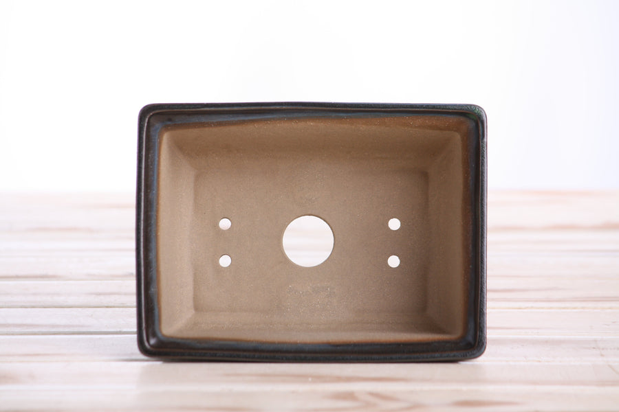 6-Inch Rectangle Deep Bonsai Pot - Avocado