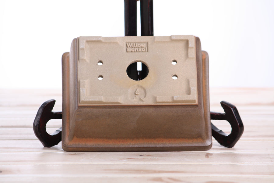 6-Inch Rectangle Deep Bonsai Pot - Deep Stone
