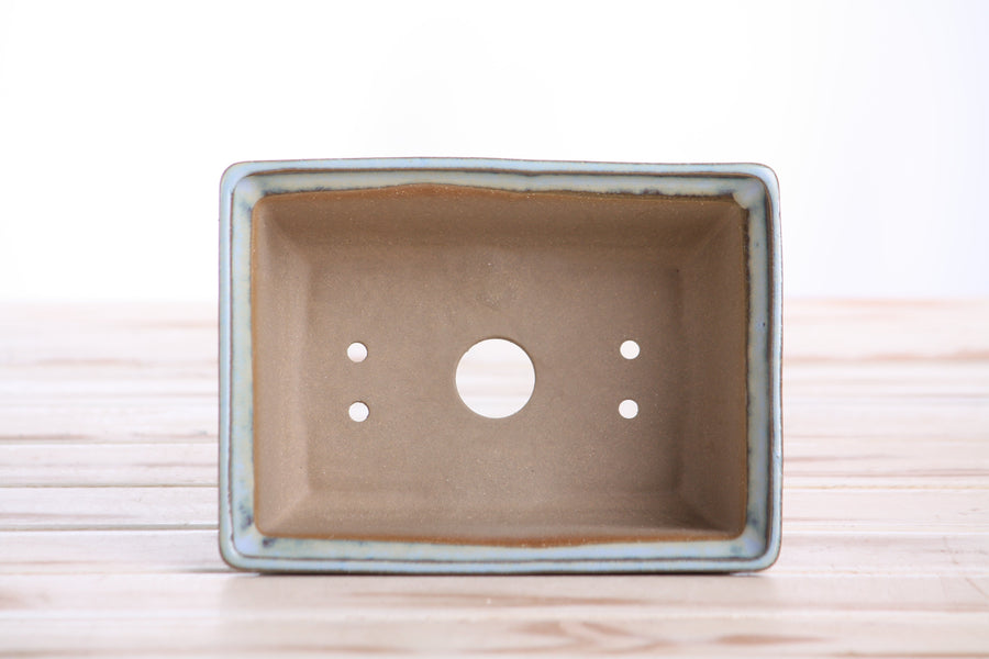 6-Inch Rectangle Deep Bonsai Pot - Glacier
