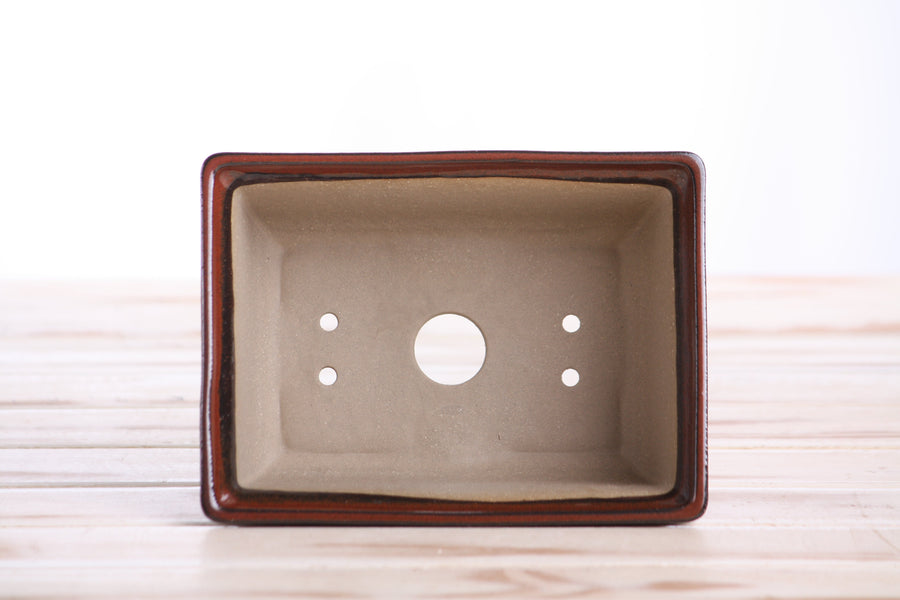 6-Inch Rectangle Deep Bonsai Pot - Sunset