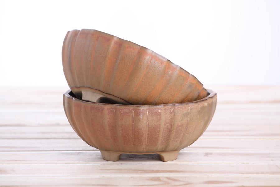 6-Inch Lily Bonsai Pot - Deep Stone