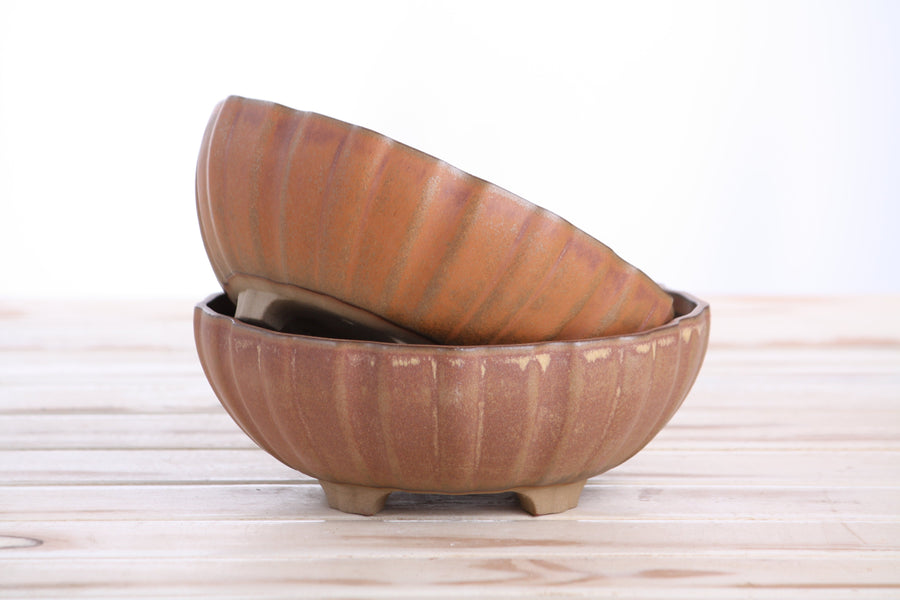 7-Inch Lily Bonsai Pot - Deep Stone