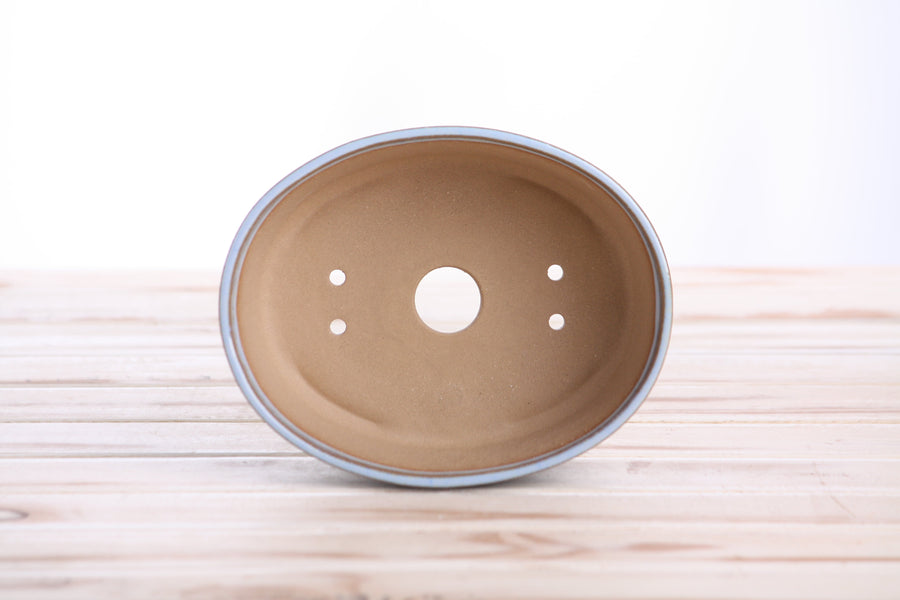 6-Inch Oval A Bonsai Pot - Glacier