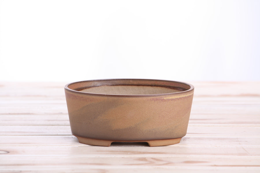 6-Inch Oval A Bonsai Pot - Deep Stone
