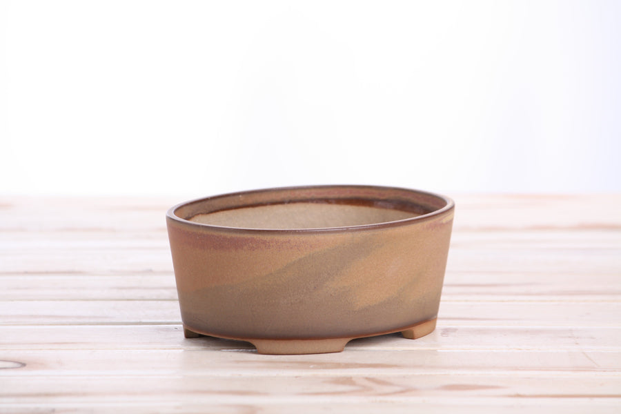 6-Inch Oval A Bonsai Pot - Deep Stone