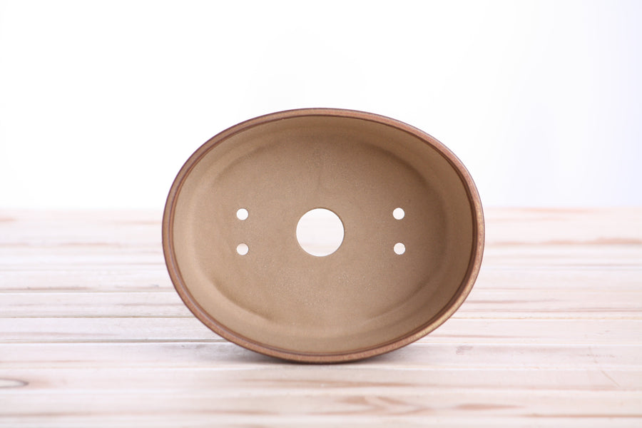 6-Inch Oval A Bonsai Pot - Deep Stone