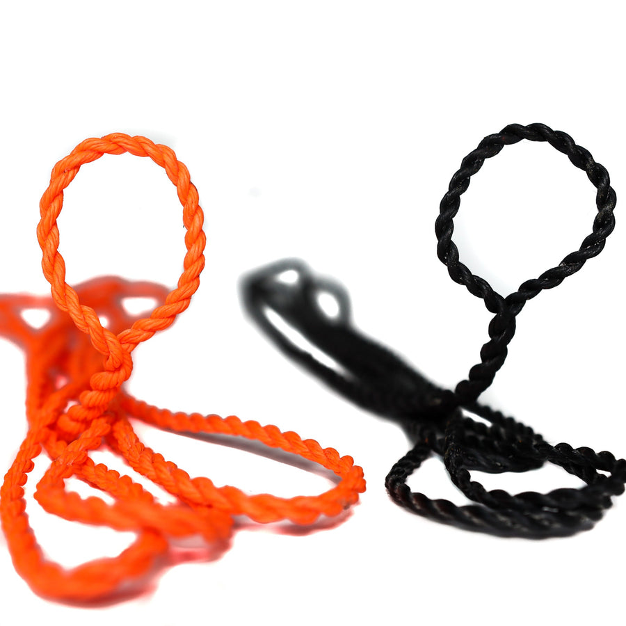 Adjustable Flemish Twist Tillering String for Bow Making — Black and Orange tillering strings