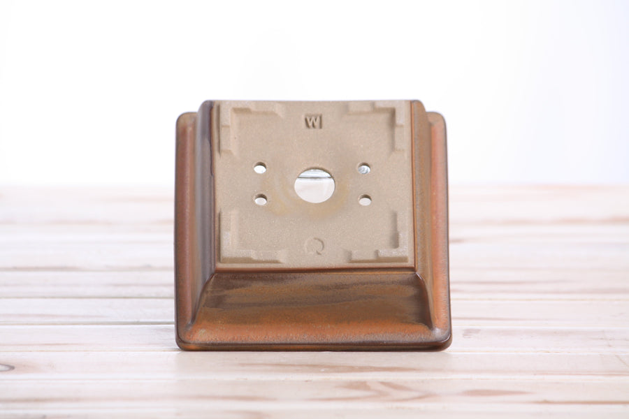 5-Inch Square Bonsai Pot - Deep Stone