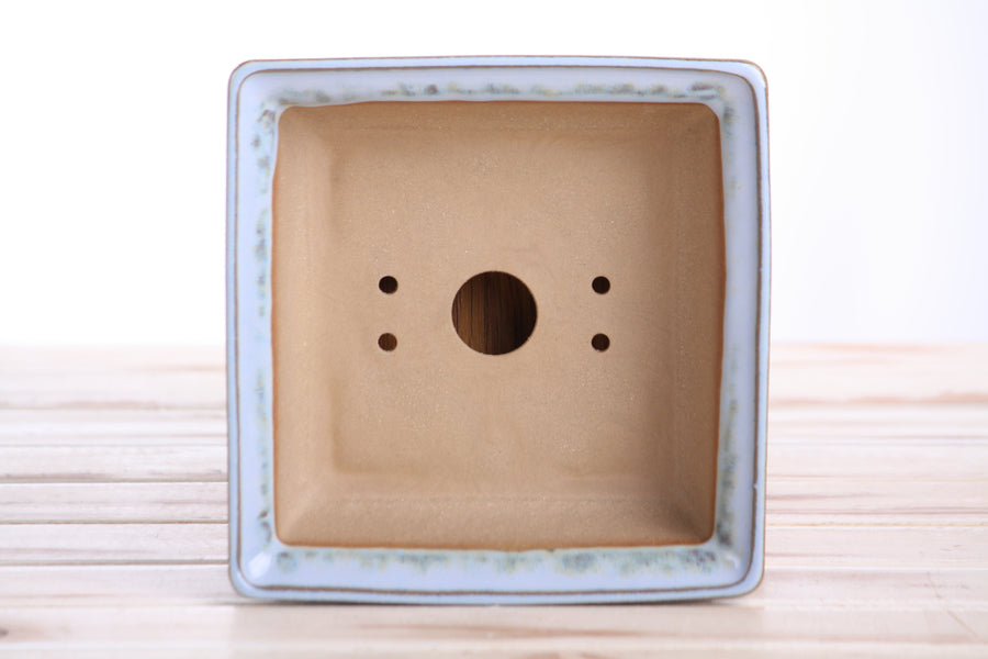 6-Inch Square Bonsai Pot - Glacier