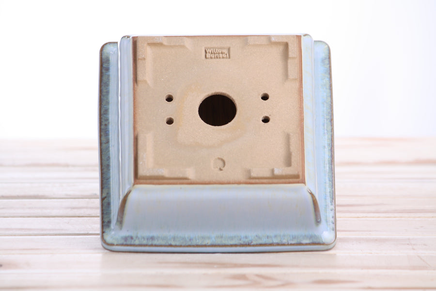 6-Inch Square Bonsai Pot - Glacier
